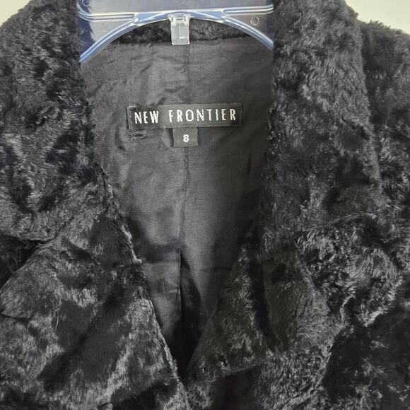 New Frontier Black Crushed Velvet Blazer Vtg Mob Wife Whimishgoth Witchy   8 - Picture 4 of 10